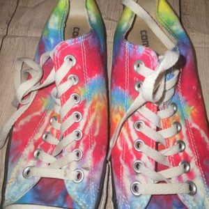 Rainbow Tie Dye Converses Mens sz 9 / Womens sz 11